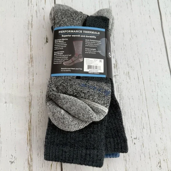 Dickies Merino Wool Blend Crew Socks Mens Shoe Size 6-12 Work Comfort New - Picture 5 of 5